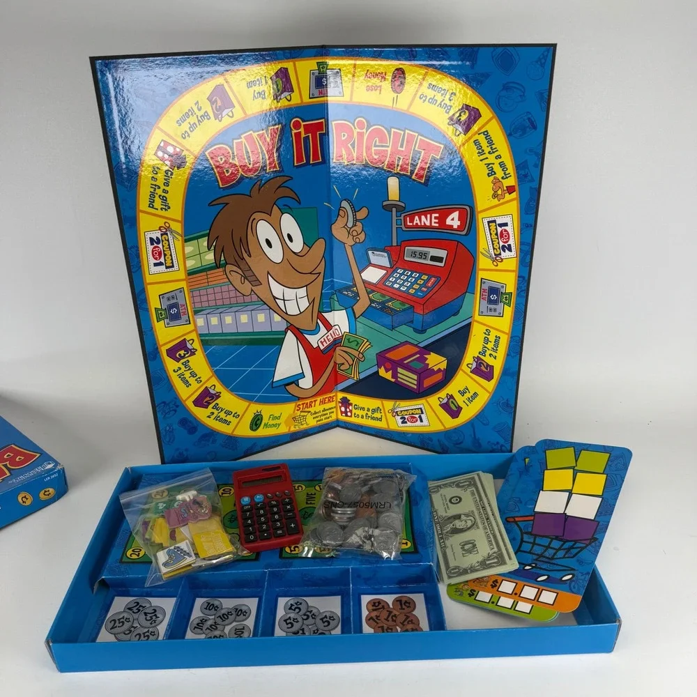 Learning Resources Buy It Right Shopping Game Calculator Math Money LER 2652